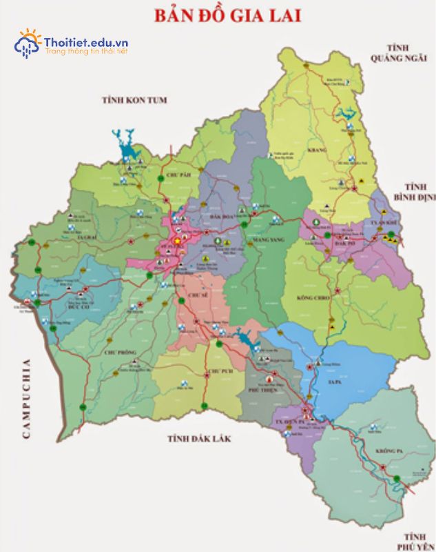 vị trí địa lí của Gia Lai