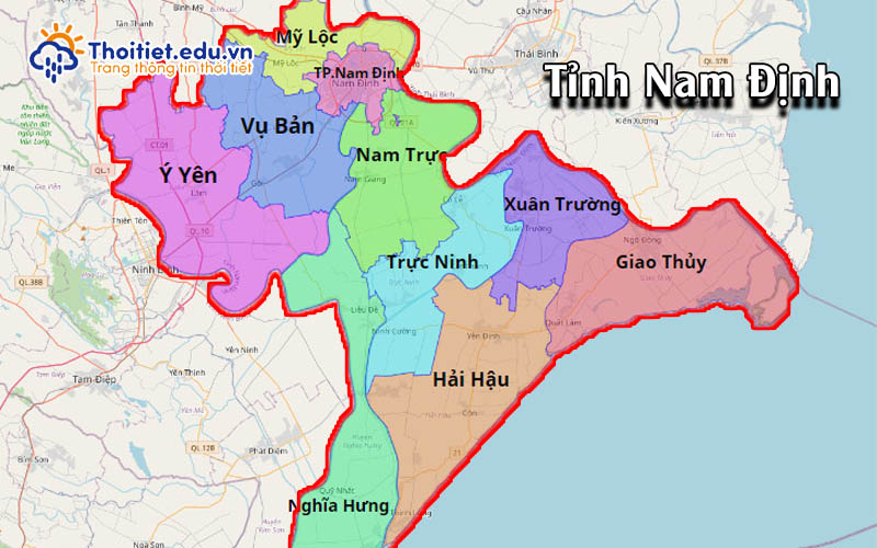 Vị trí địa lý Nam Định